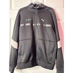 PUMA Mercedes AMG Petronas Motorsport F1 Track Jacket Black Full Zip Racing